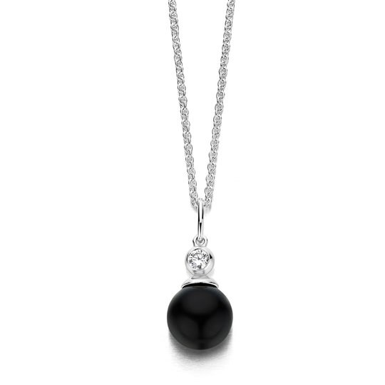 Spirit Icons - Figaro black necklace, silver