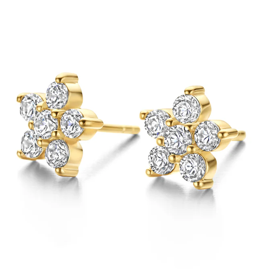 Spirit Icons - Midnight, star earrings, gold plated