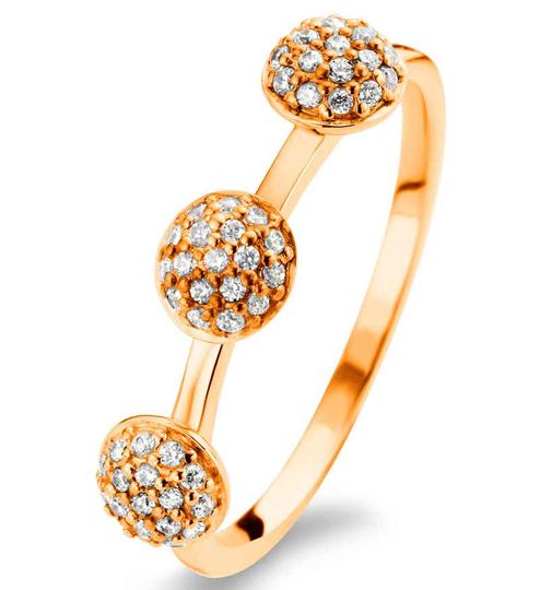 Spirit Icons - Rose goldplated Ring with Stones, -50%