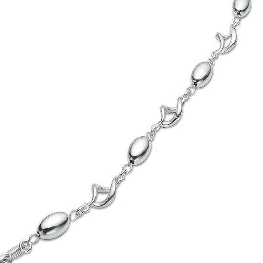 Støvring - Bracelet With balls and oval twisted chains