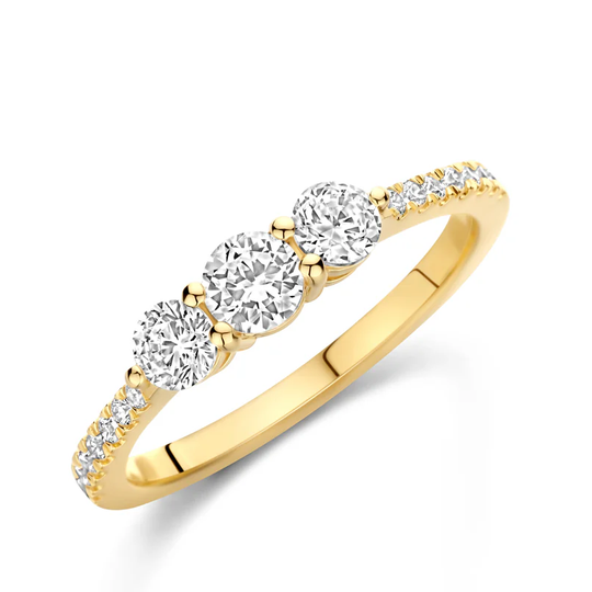 Spirit Icons - Ascot, gold ring 14ct with 0,43 diamonds