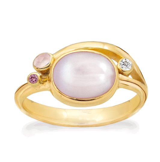Rabinovich - Passion Pink, grosser rosa Perlenring