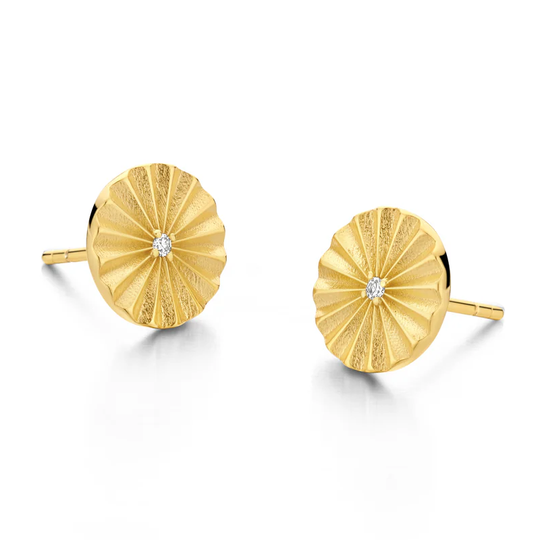 Spirit Icons - Sunshine, large earrings with diamonds