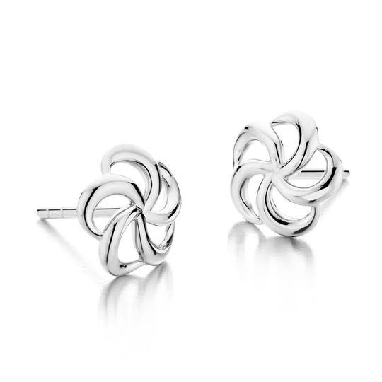 Spirit Icons - Jasmine, organic silver flower earstuds