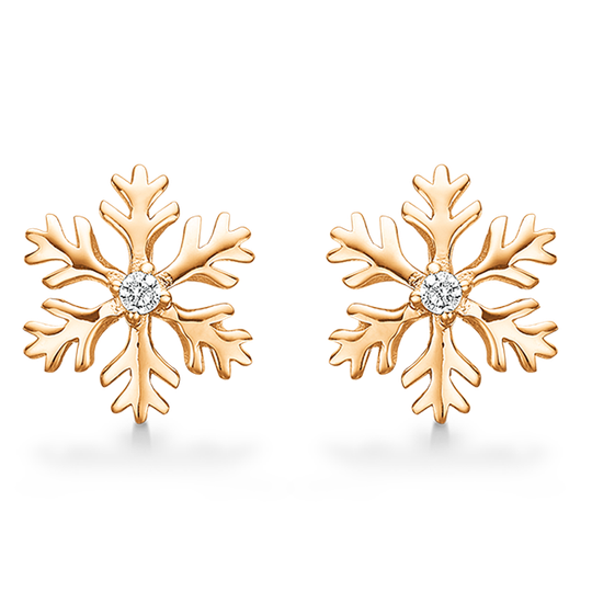 Støvring - Schneeflocken Ohrstecker mit Zirkonia