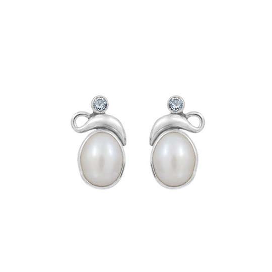 Rabinovich - Pleasant Pearl, white pearl earrings