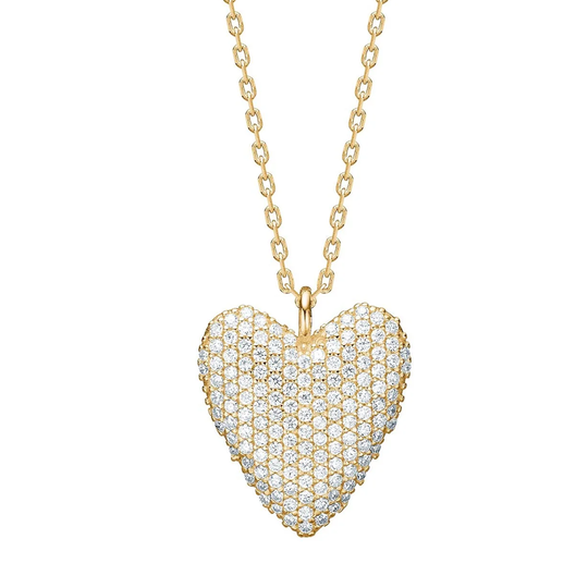 Joanli Nor - RisaNor, Large Heart necklace, goldplated silver
