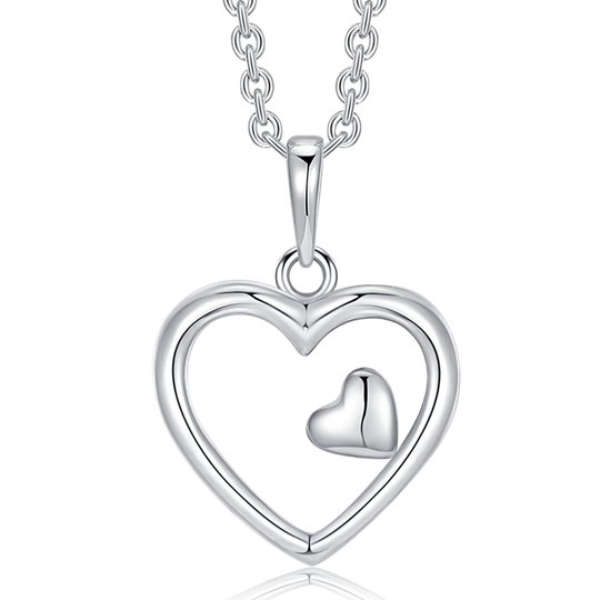 Støvring - Large heart necklace small heart