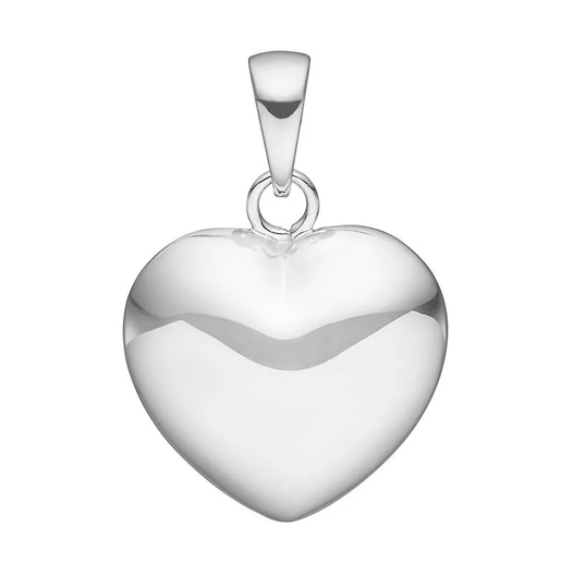 Siersbøl – Großer Herzanhänger aus Silber 21x15mm
