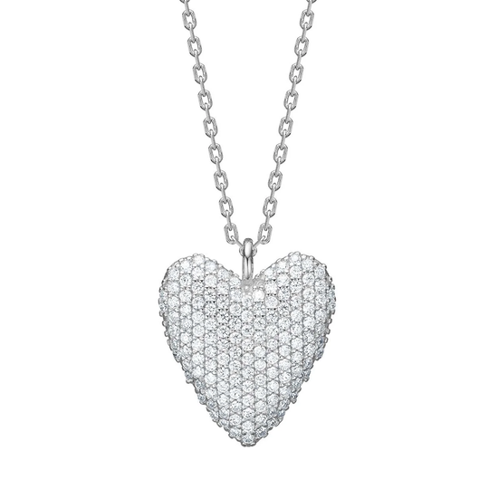 Joanli Nor - RisaNor, Large Heart necklace, silver