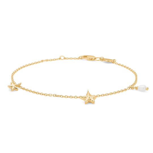 Studio Z - Starfish Lustre, Gold-plated bracelet with pearl