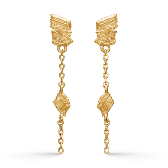 Studio Z - Glacier Earrings, chain earring gold plated