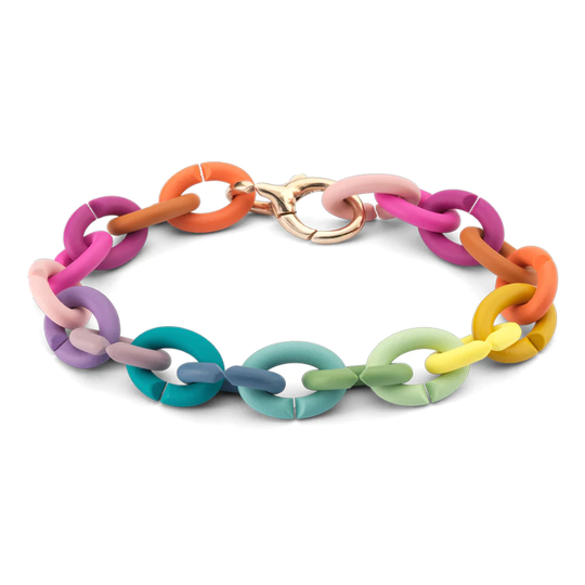 X Jewellery - Smooth Rainbow color bracelet, bronze lock